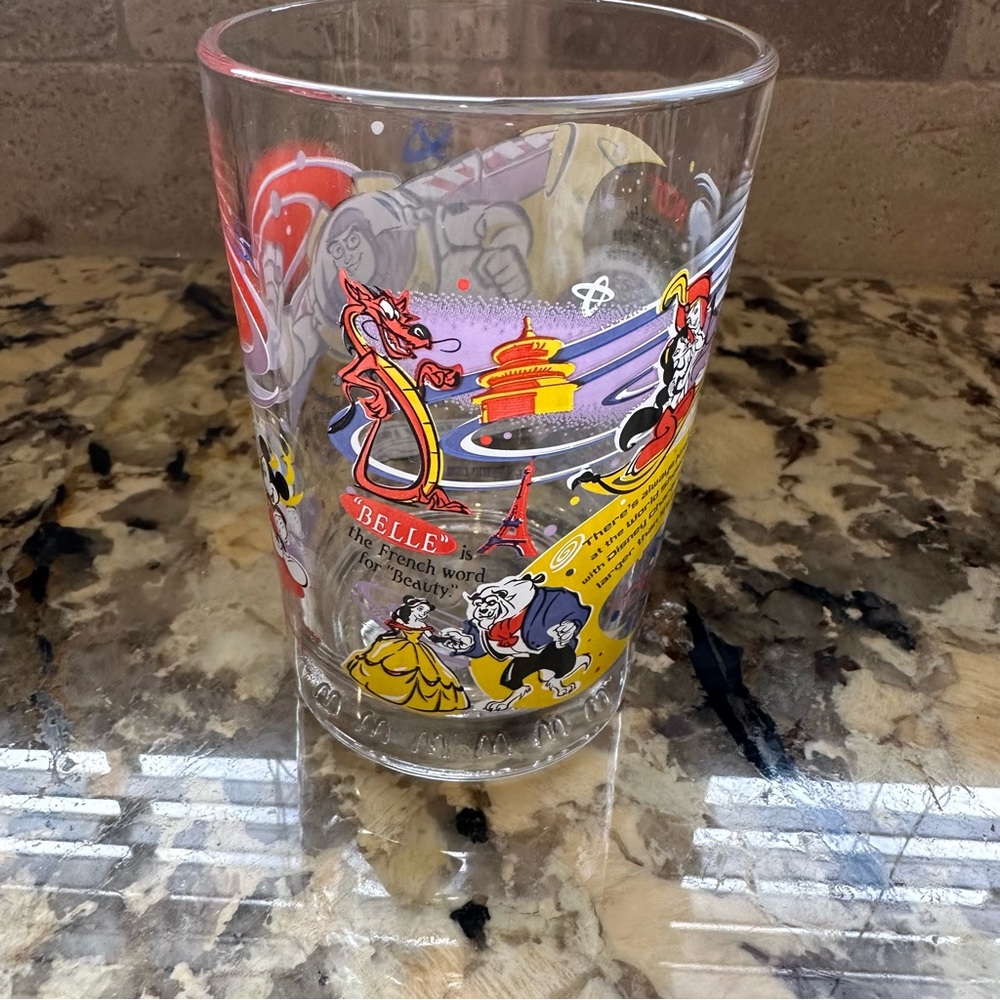 McDonald’s Disney Epcot Pixar drinking beverage Glass 100 Anniversary